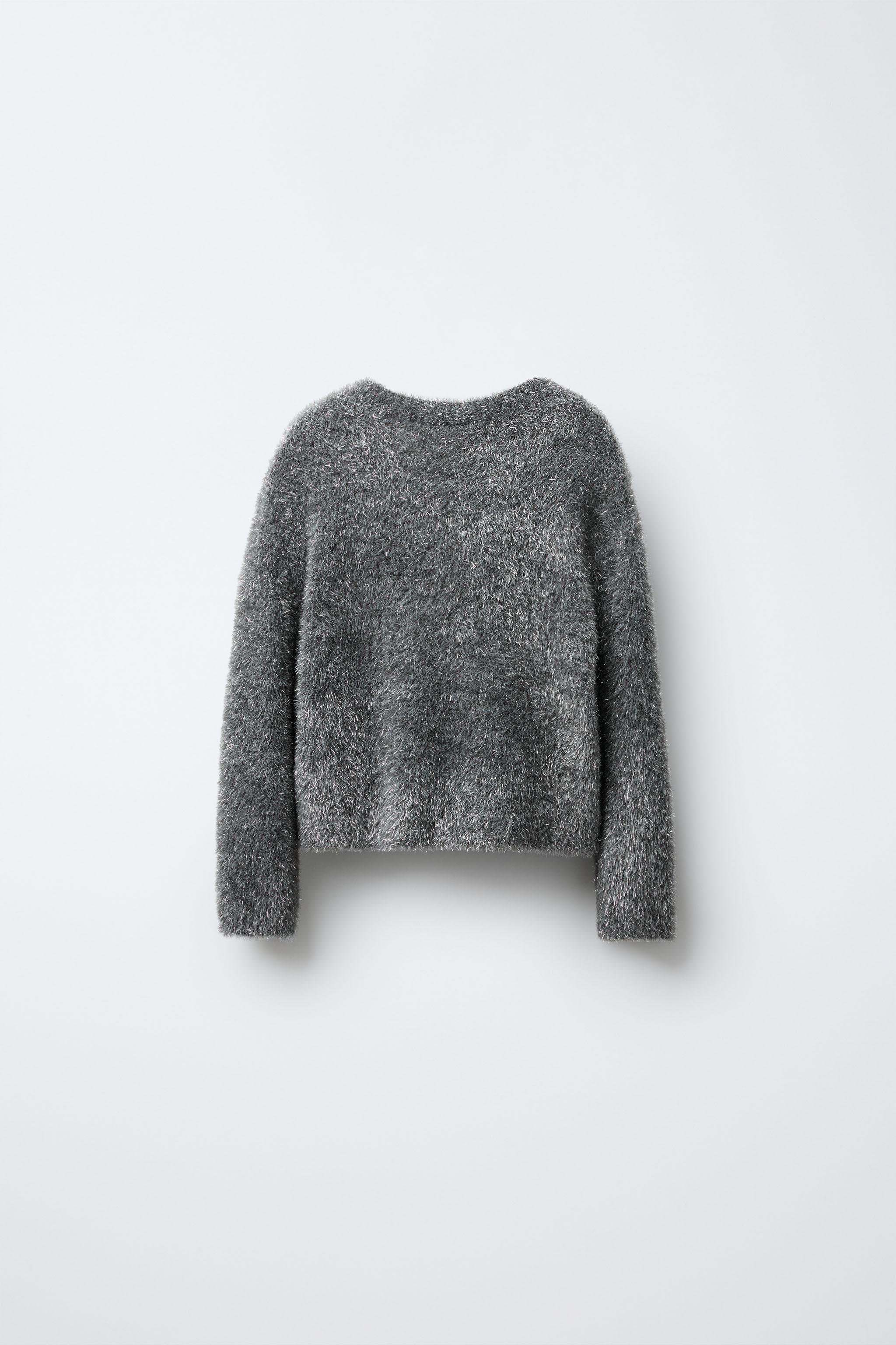 PULL EN MAILLE EFFET FOURRURE PAILLETTES